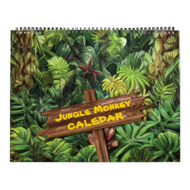 Calendario de Ilustracion de arte de mono de la ju