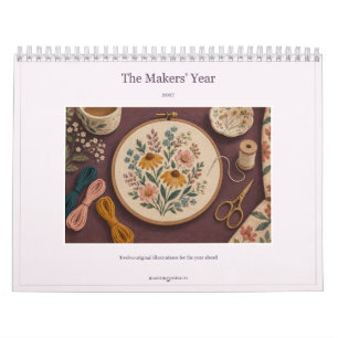 Calendario de ilustración de artesanía del año 202