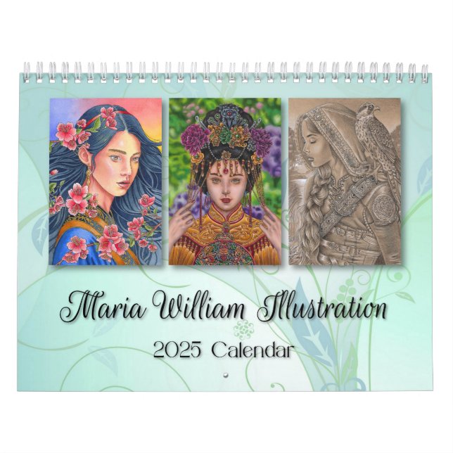 Calendario de Ilustracion de Maria William 2025 (Tapa)