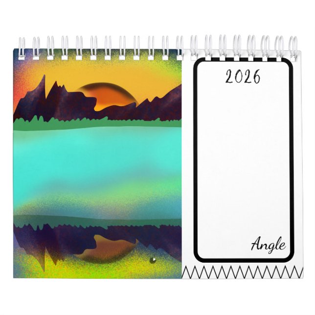Calendario de ilustración de puesta de sol (Tapa)