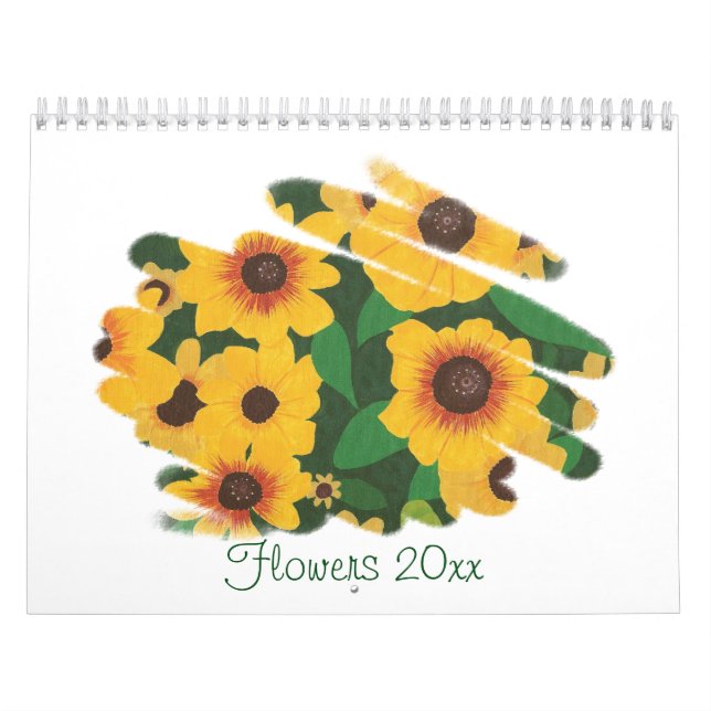 Calendario de ilustraciones de flores de CherylsAr (Tapa)