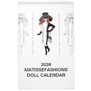 Calendario de ilustraciones de moda Matisse 2026