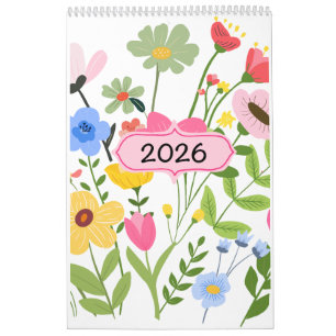 Calendario de Ilustraciones florales de 2026