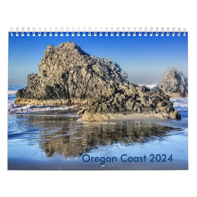 Calendario de imágenes costeras de Oregón 2024 (Tapa)