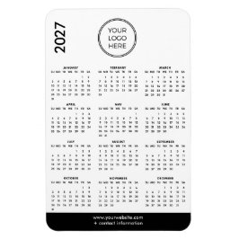 Calendario de imán de logotipo comercial 2027