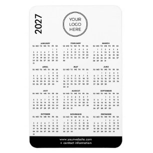 Calendario de imán de logotipo comercial 2027