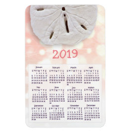 Calendario de imanes de la arena coral