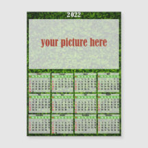 Calendario de imanes de nevera personalizada de fo