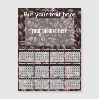 Calendario de imanes de nevera personalizada de fo