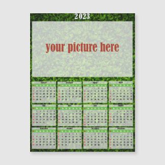 Calendario de imanes de nevera personalizada de fo