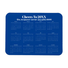 Calendario de imanes flexibles para tarjetas de vi