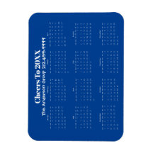 Calendario de imanes flexibles para tarjetas de vi