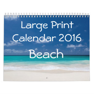 Calendario de impresión grande 2016 - Playa