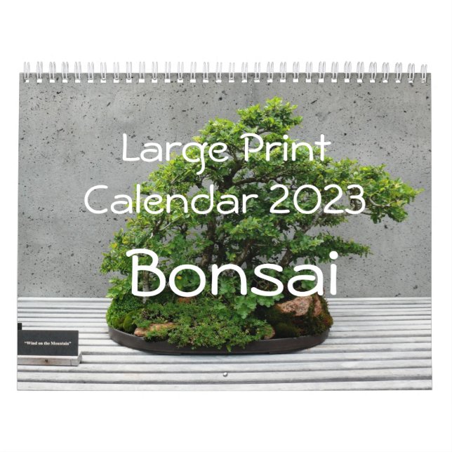 Calendario de impresión grande 2023 - Bonsai (Tapa)