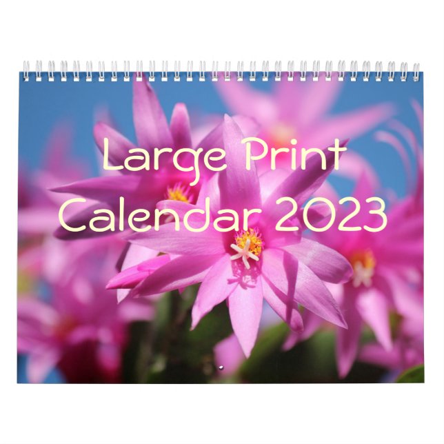 Calendario de impresión grande 2023 - Flores (Tapa)
