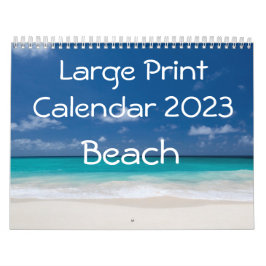 Calendario de impresión grande 2023 - Playa