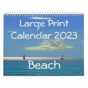 Calendario de impresión grande 2023 - Playa