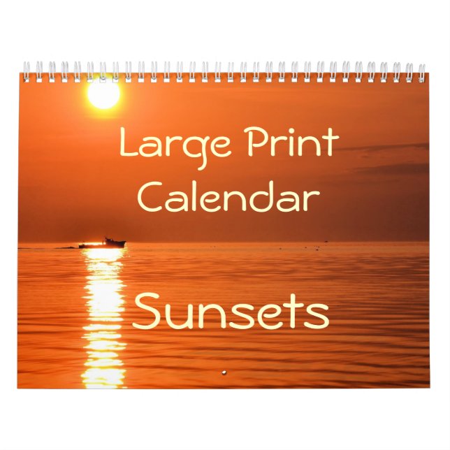 Calendario de impresión grande - Sunsets (Tapa)