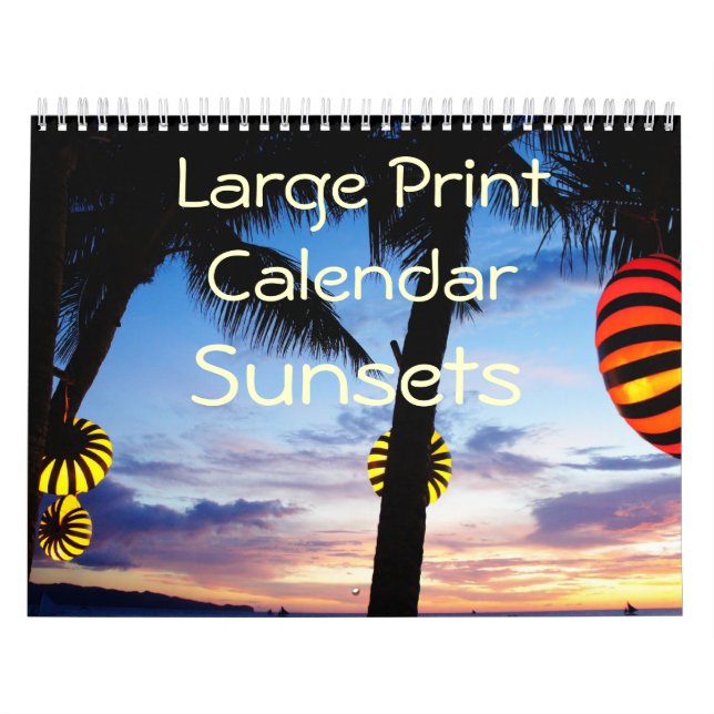 Calendario de impresión grande - Sunsets (Tapa)