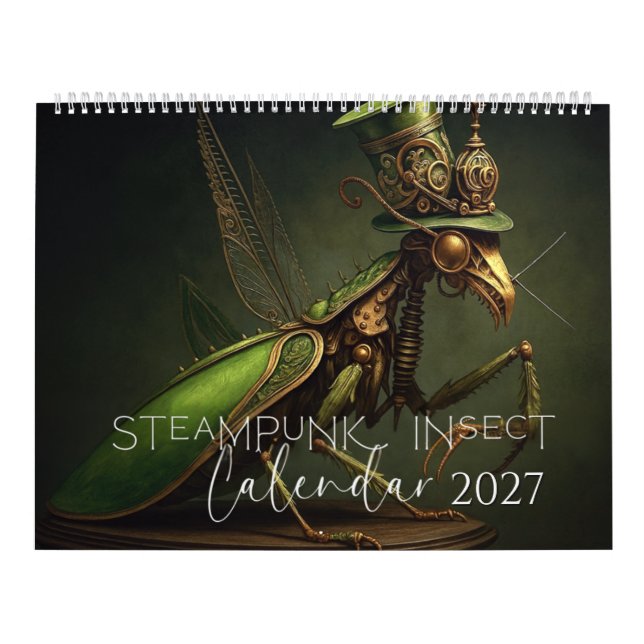 Calendario de insectos Steampunk 2027 (Tapa)