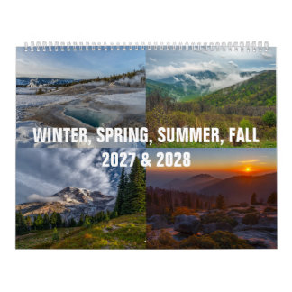 Calendario de invierno, primavera, verano y otoño
