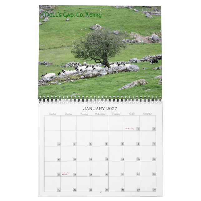 Calendario de Irlanda 2012 (Jan 2027)