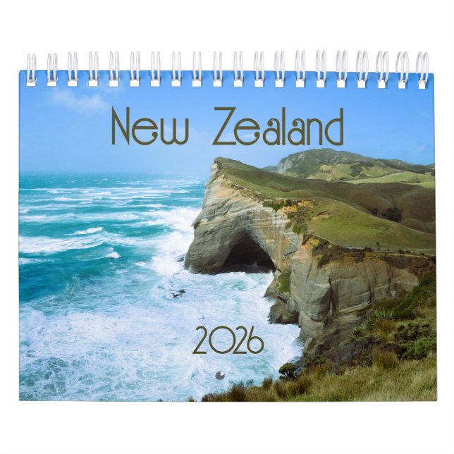Calendario de Isla del Sur de Nueva Zelanda 2026 (Tapa)