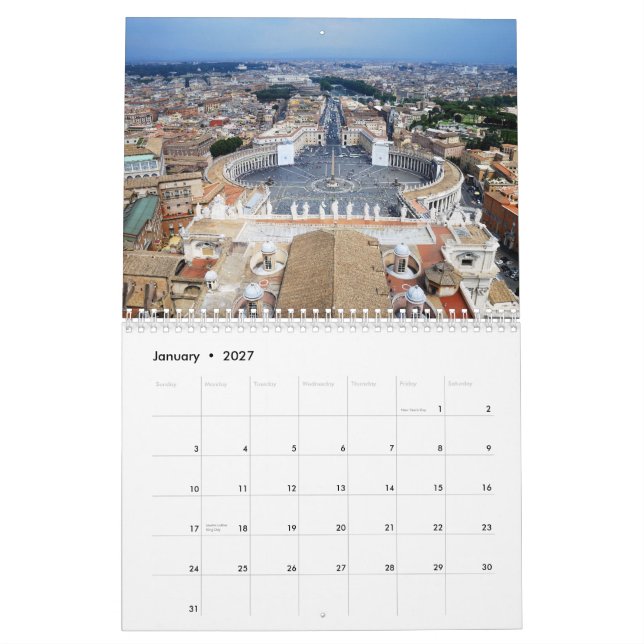 Calendario de Italia 2012 (Jan 2027)