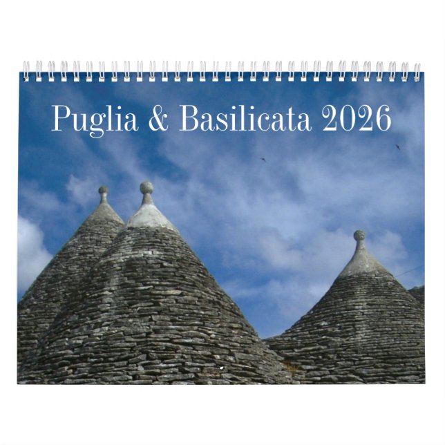 Calendario de Italia 2026 - Puglia y Basilicata -  (Tapa)