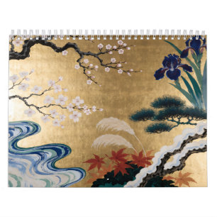 Calendario de Japón de doce meses inspirado en Kor