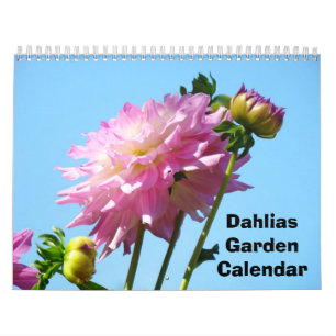 Calendario de Jardín de Dalias Fotografía Flores