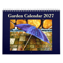 Calendario de jardín de flores multicolores de la 
