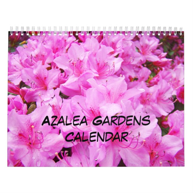 Calendario de jardines de azaleas rosa blanco nara (Tapa)