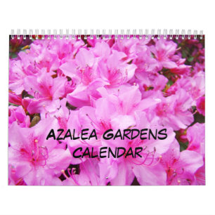 Calendario de jardines de azaleas rosa blanco nara