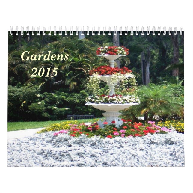 Calendario de jardines y flores 2015 (Tapa)