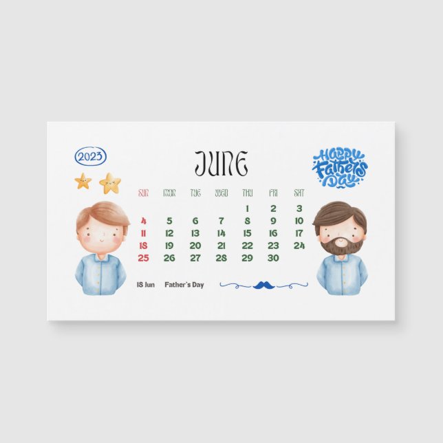 Calendario de junio de 2023 (Anverso)