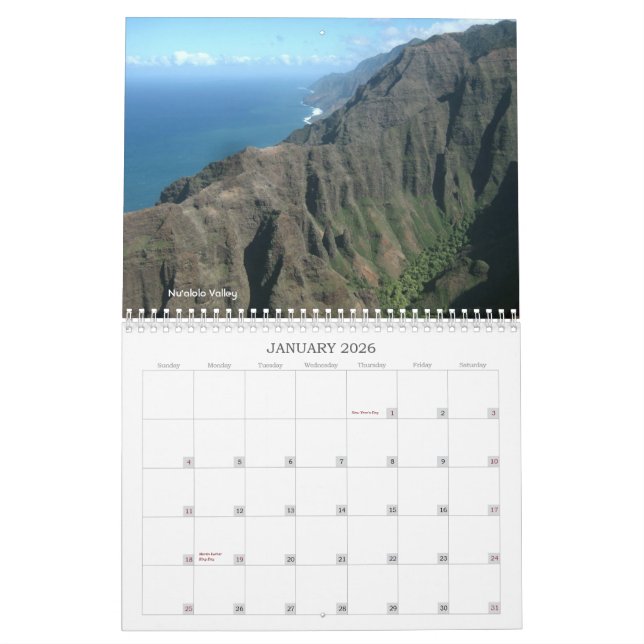 Calendario de Kauai 2011 (Jan 2026)