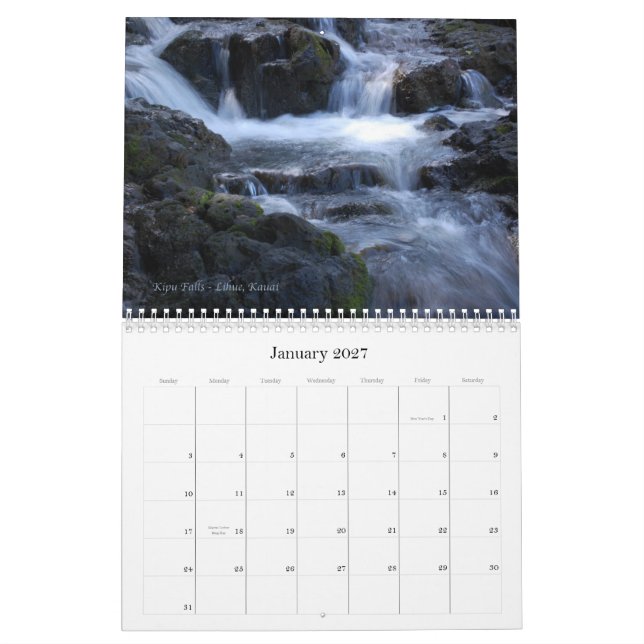 Calendario de Kauai 2011 (Jan 2027)