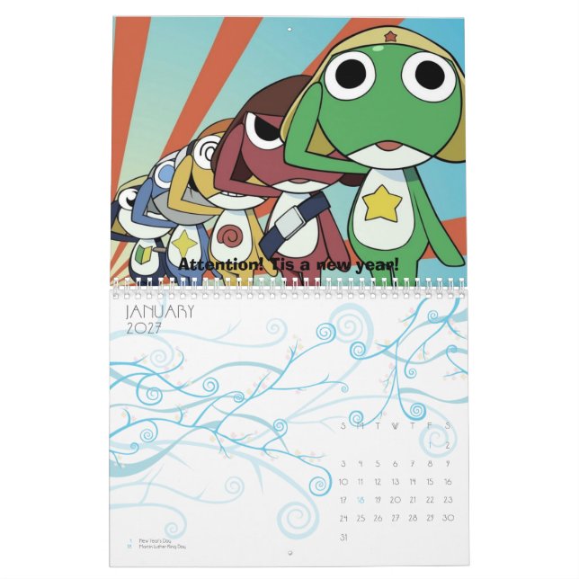 Calendario de KGFC Keroro Gunso (Jan 2027)