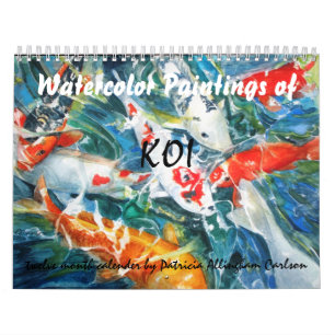 Calendario de la acuarela de PMACarlson Koi