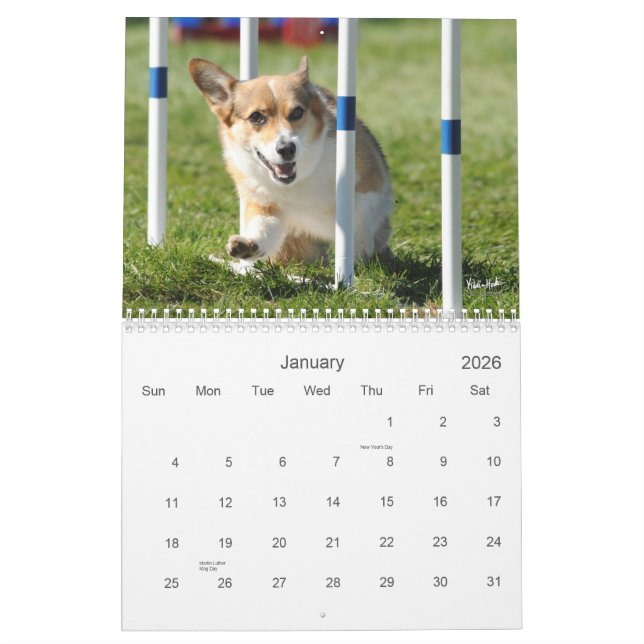 Calendario de la agilidad del Corgi Galés del (Jan 2026)