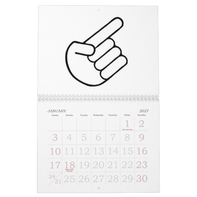 CALENDARIO DE LA CARTA DEL PLACER (Jan 2027)