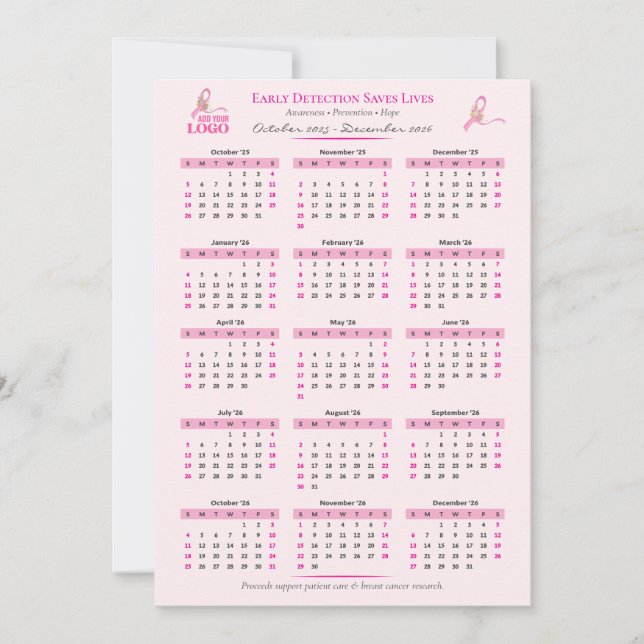 Calendario de la cinta de opciones de 15 meses par (Anverso)