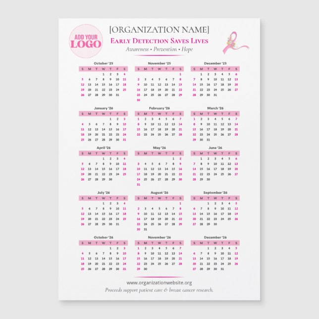 Calendario de la cinta W de 15 meses para la sensi (Anverso)