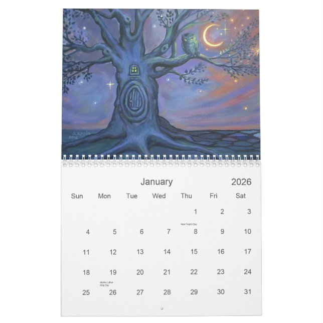 Calendario de la colección de arte de Susan Rodio (Jan 2026)