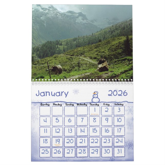 CALENDARIO DE LA CUBIERTA DE LA DIVERSIÓN DE LA (Jan 2026)