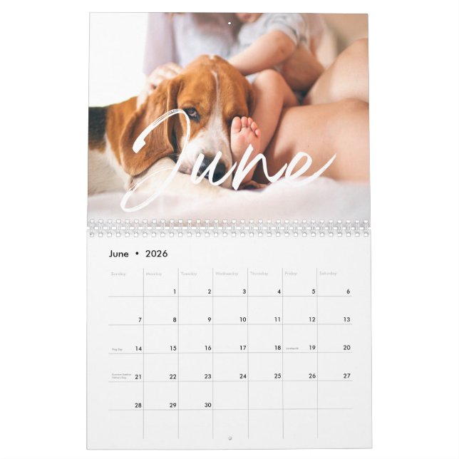 Calendario de la familia de fotos de Personalizado (Jun 2026)
