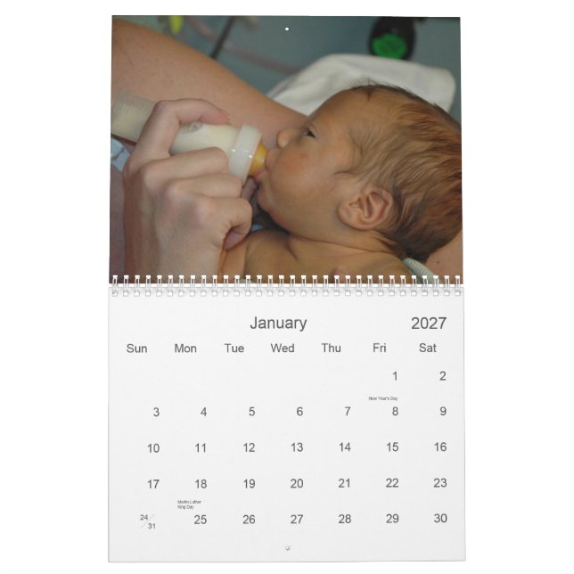 Calendario de la familia de la lechigada de (Jan 2027)