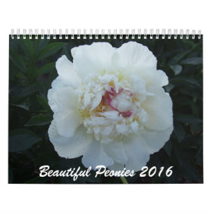 Calendario de la flor de los Peonies 2016