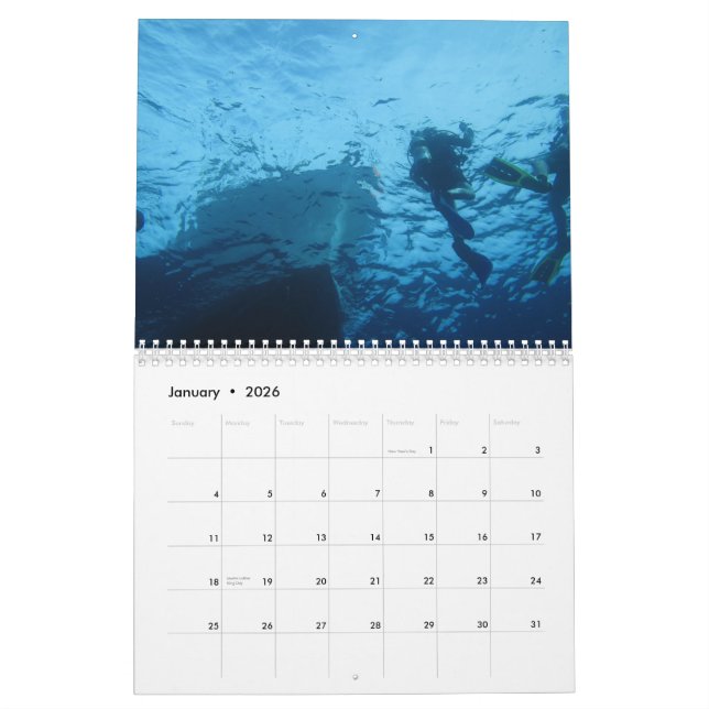 Calendario de la Florida 2012 del buceo con (Jan 2026)